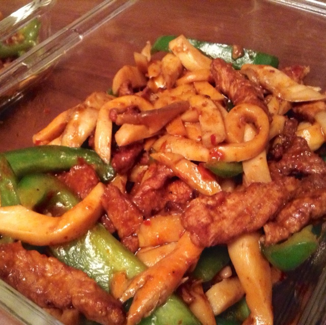 杏鲍菇炒肉丝