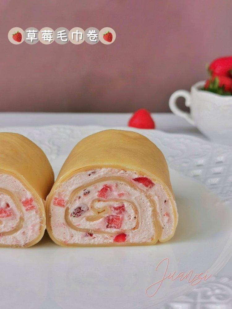 草莓毛巾卷❗️平底锅就能做❗️