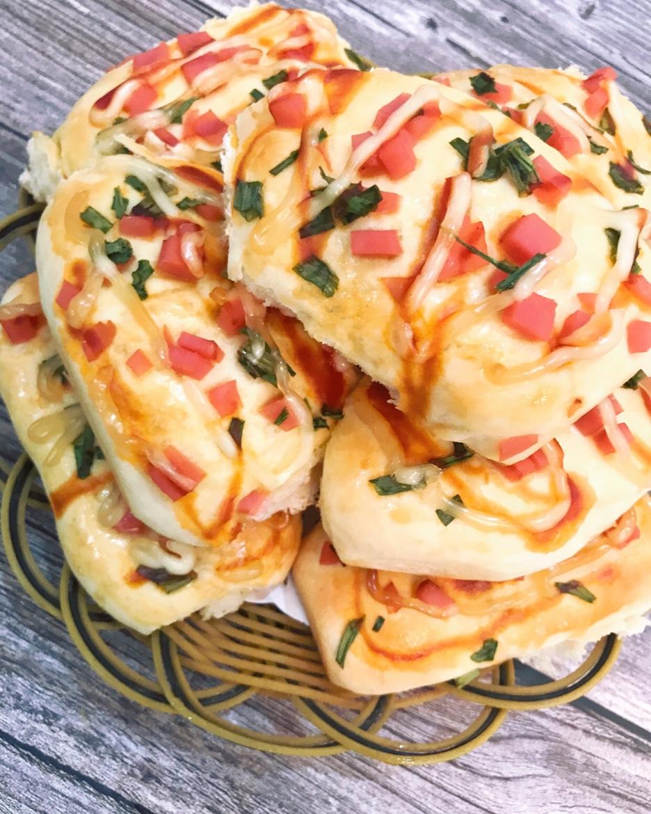 香葱火腿肉松面包
