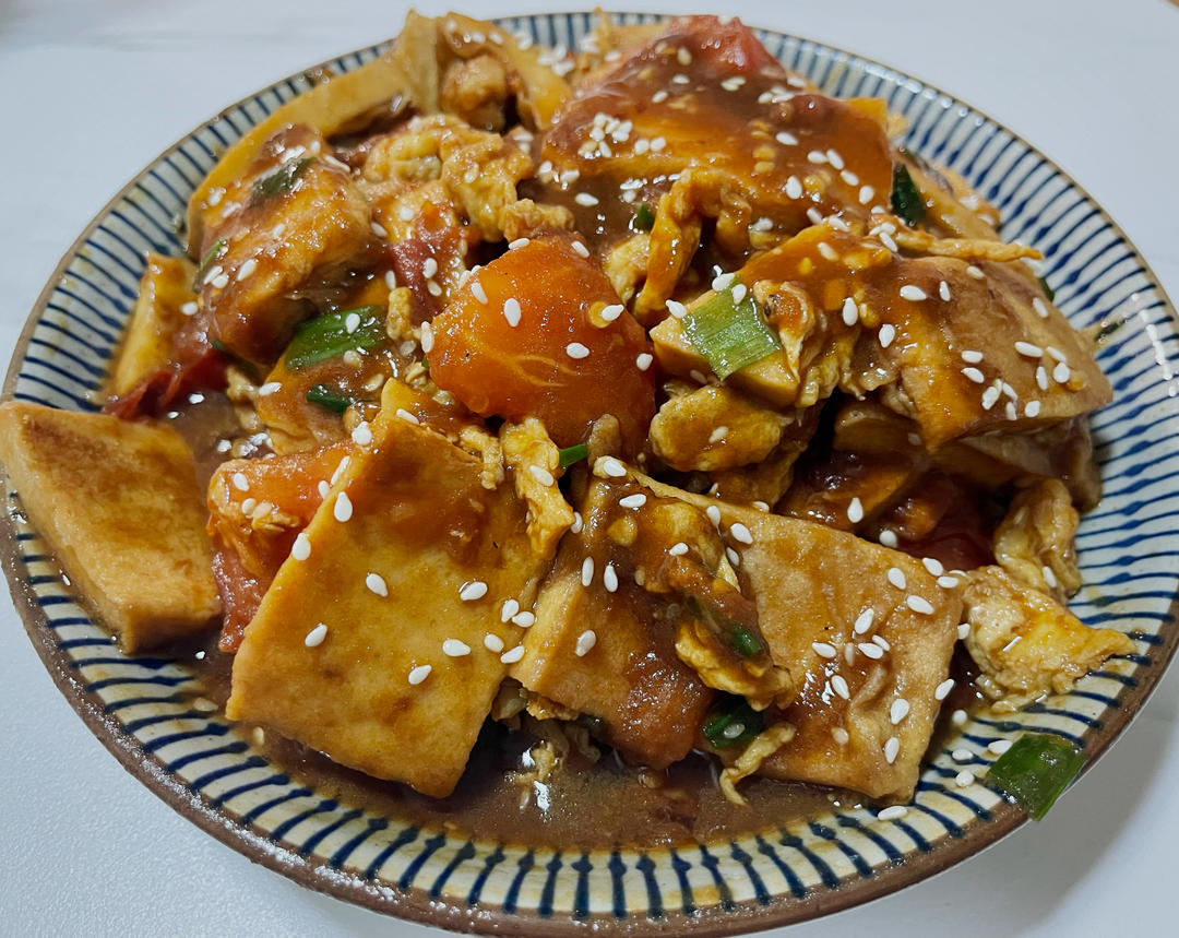 番茄鸡蛋炒鱼豆腐