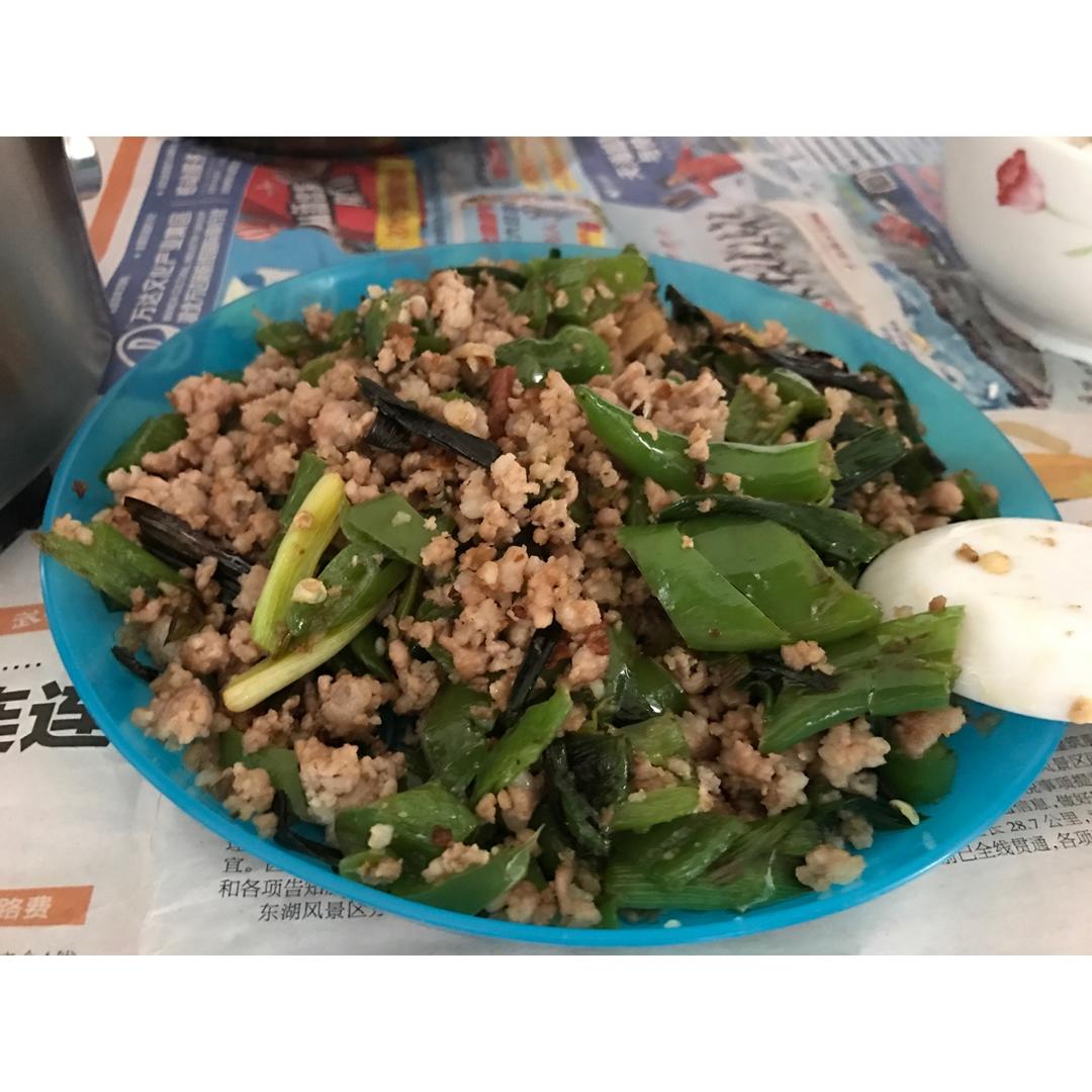 青椒肉末