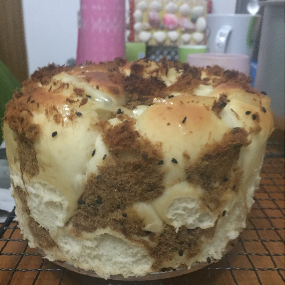 肉松手撕面包—超软会爆浆的面包哟