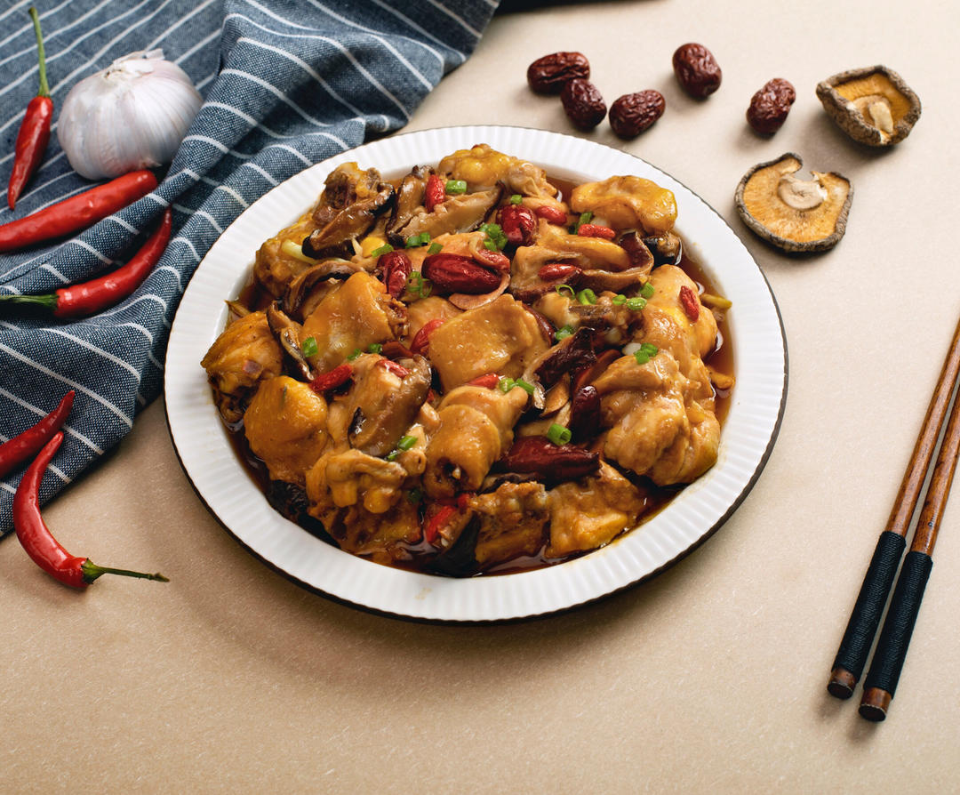 香菇滑鸡-凯度蒸烤箱的做法