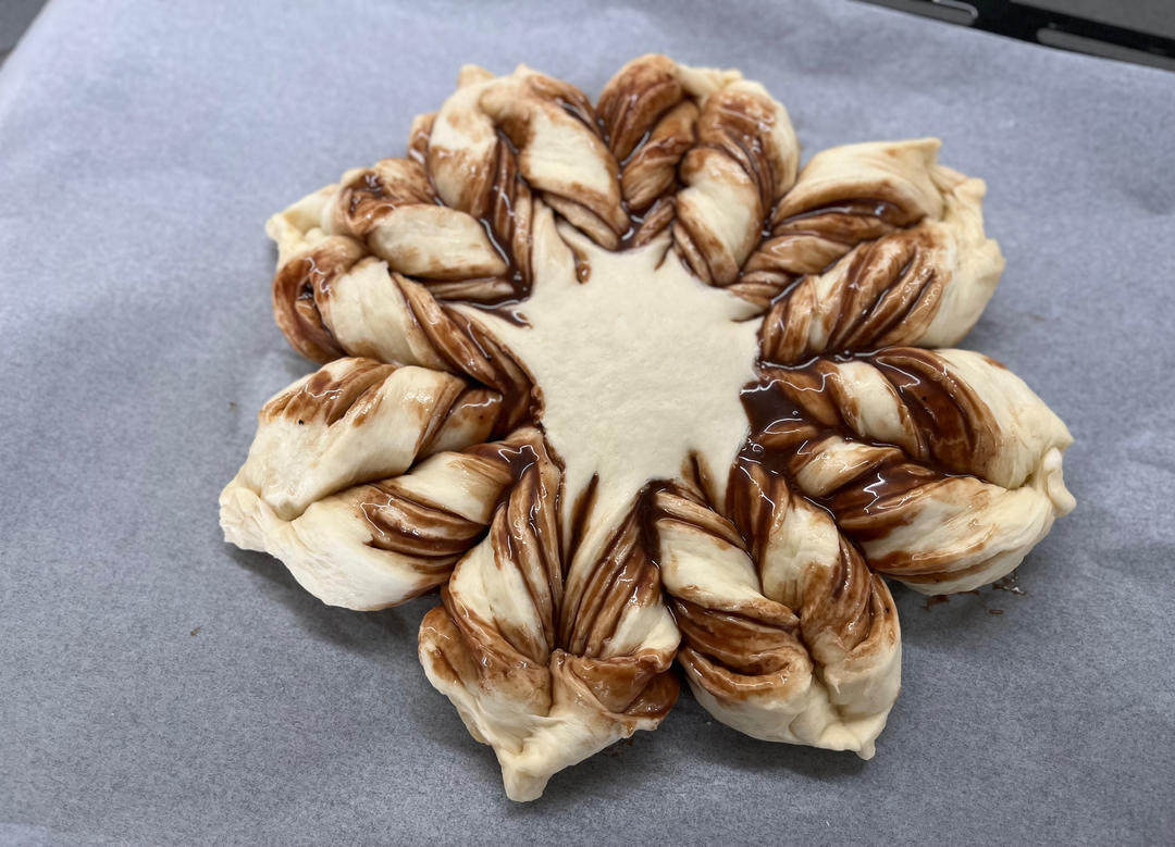 圣诞巧克力雪花面包