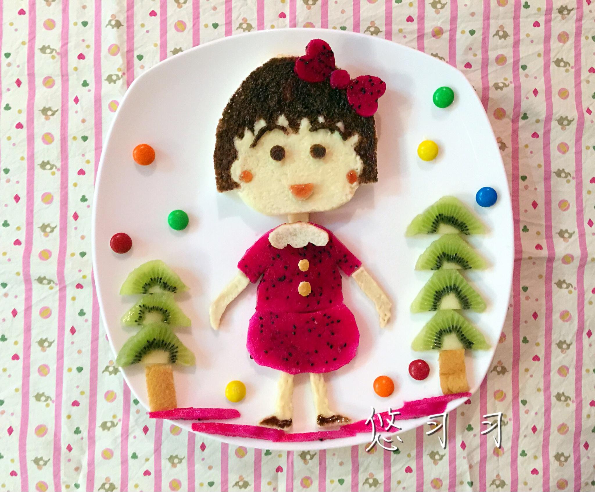 创意趣味儿童餐—樱桃小丸子过圣诞（吐司版）的做法