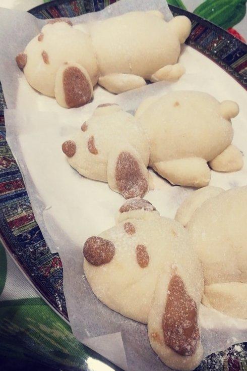 小爆米的麻麻做的小狗馒头