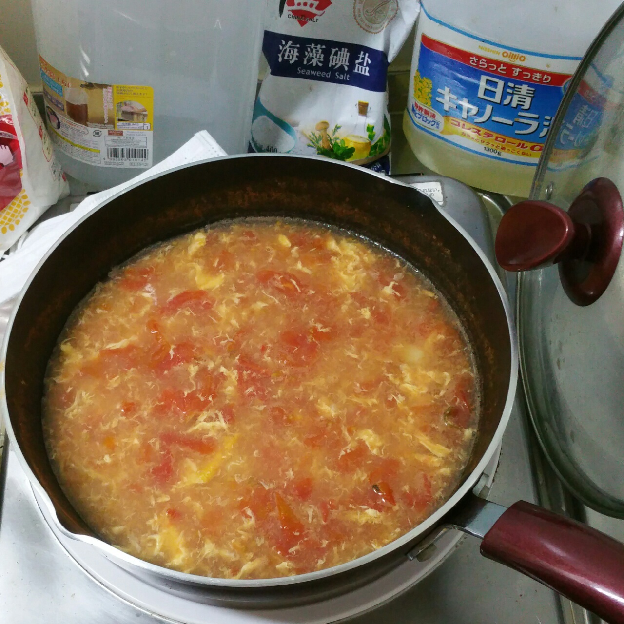 西红柿鸡蛋疙瘩汤