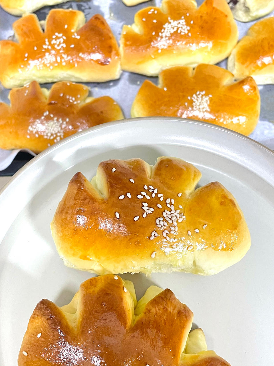 卡仕达奶油面包/熊掌面包