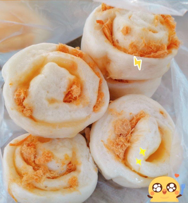 火龙果芝士肉松卷