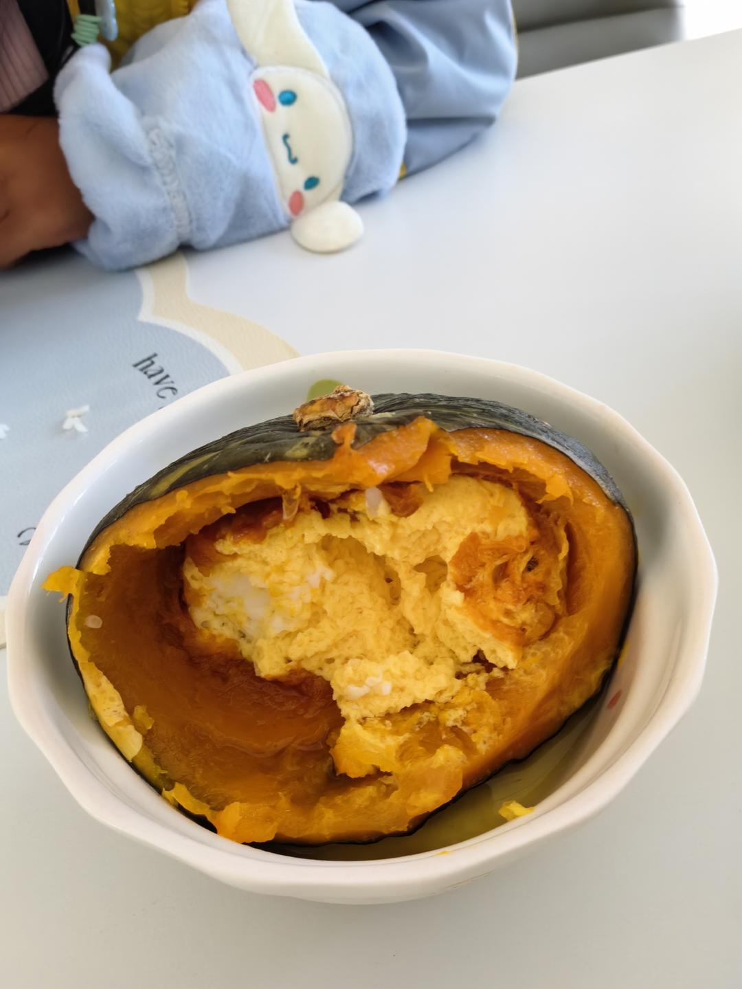 贝贝南瓜蒸蛋