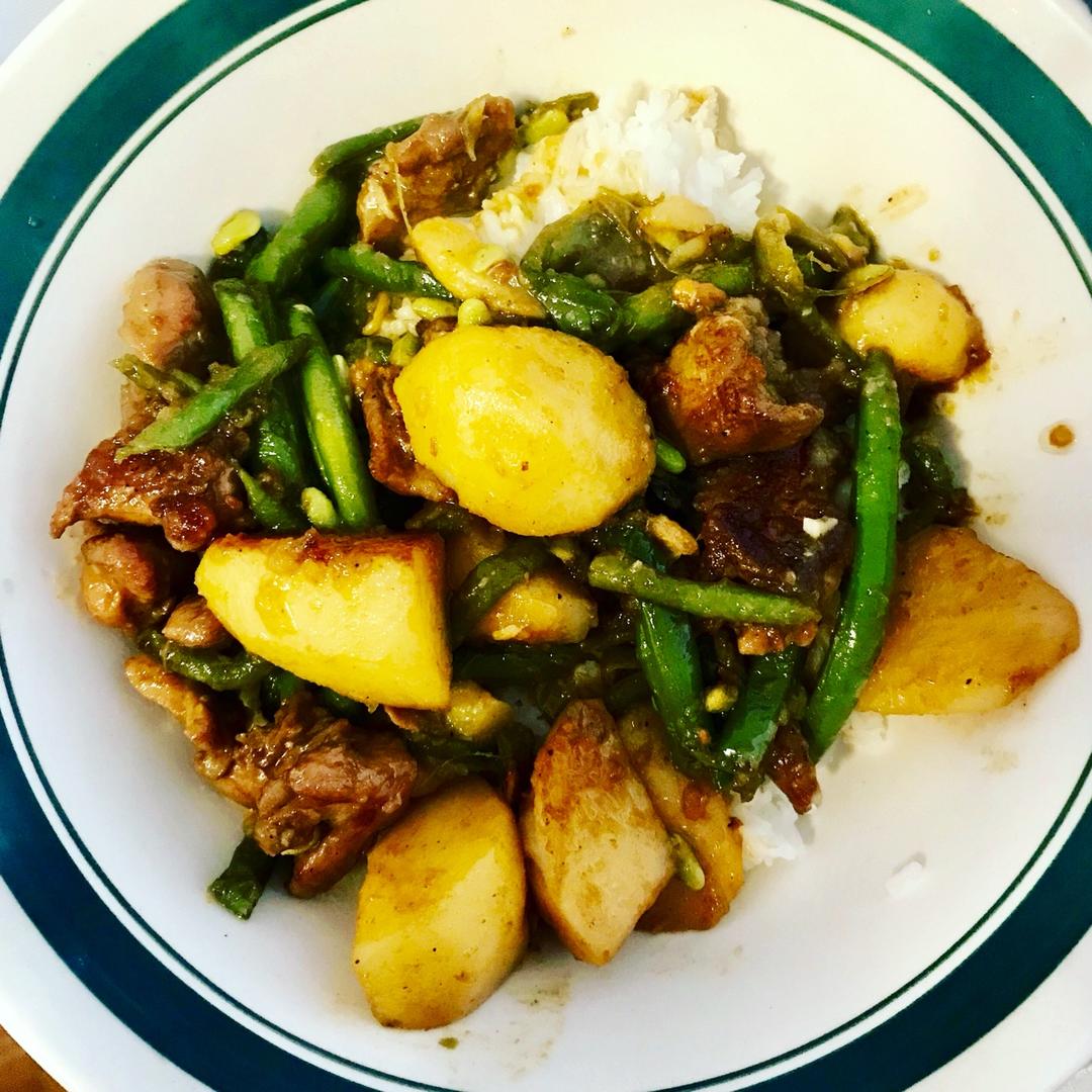土豆炖豆角