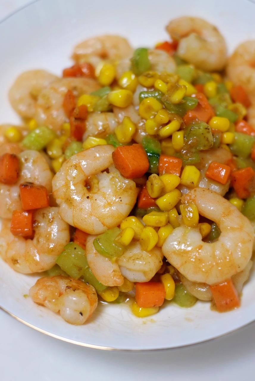 三色炒虾仁