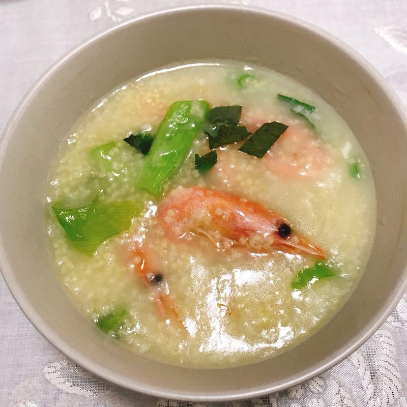 北极虾小米粥