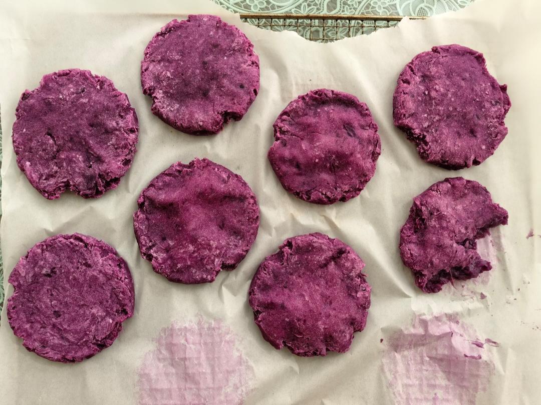 空气炸锅🥛奶香紫薯饼🔥软糯Q弹好吃不能停