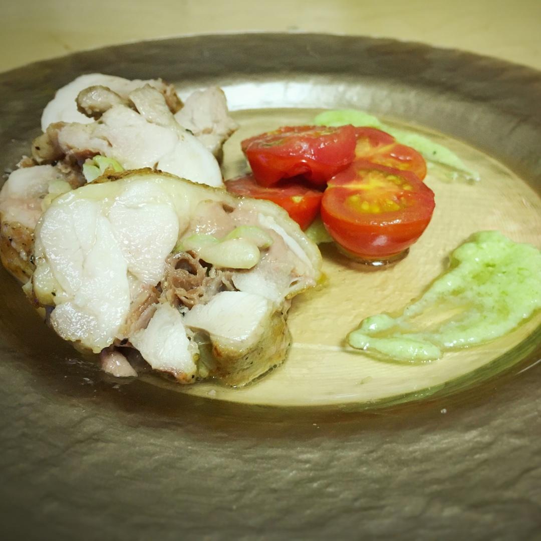 夏日鸡肉卷佐青葱酱的做法