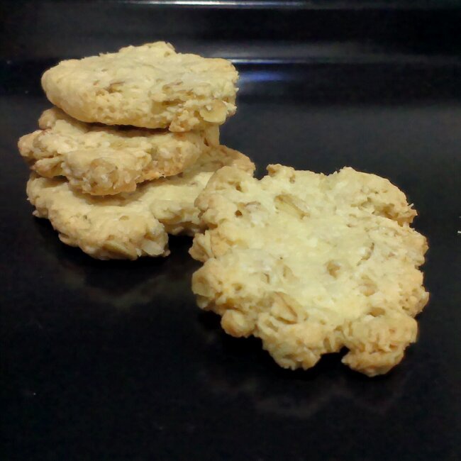 椰蓉燕麦酥饼~Desiccated Coconut Oatmeal Cookies