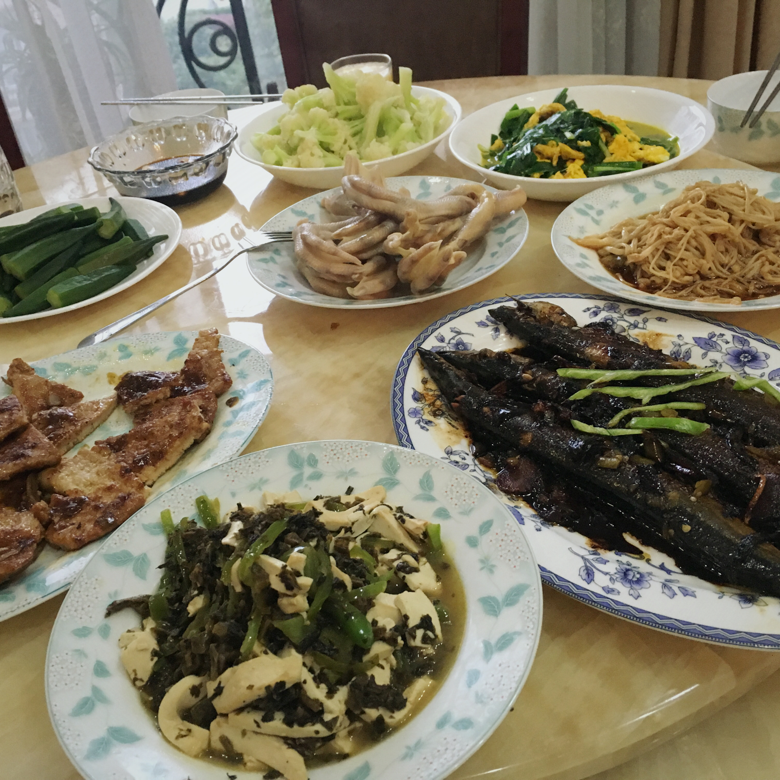 白灼秋葵