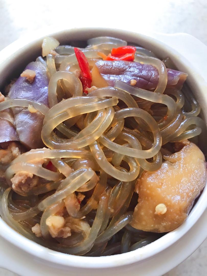 肉末茄子粉丝煲