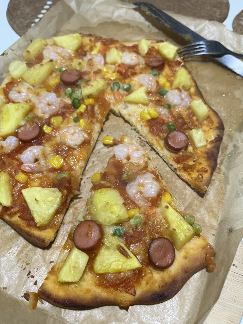 脆皮夏威夷披萨—其实它就是个薄饼！