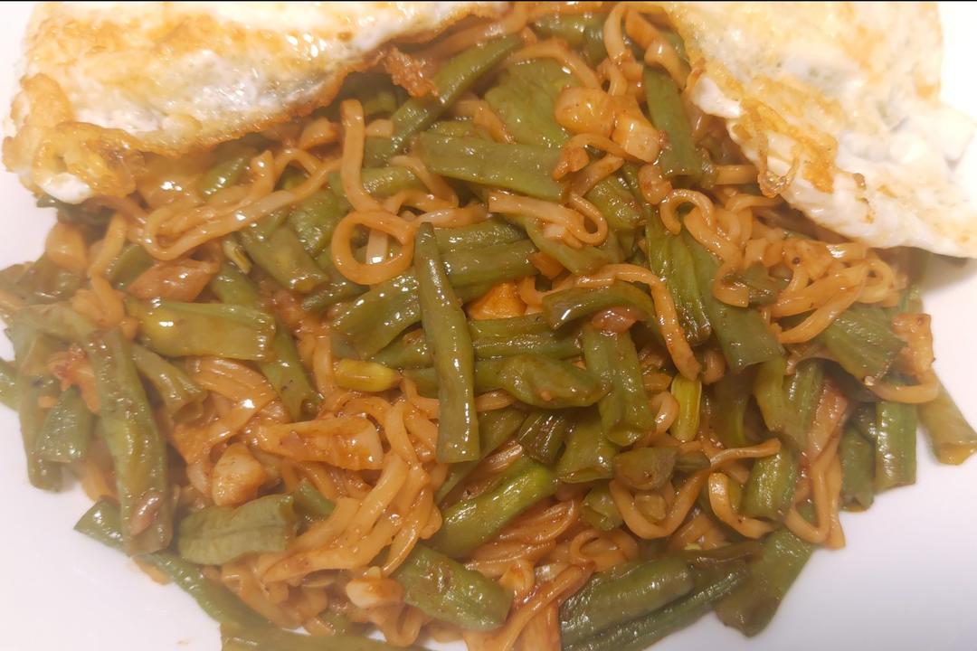 地道老北京扁豆焖面 豆角焖面 太好吃小心吃撑哦