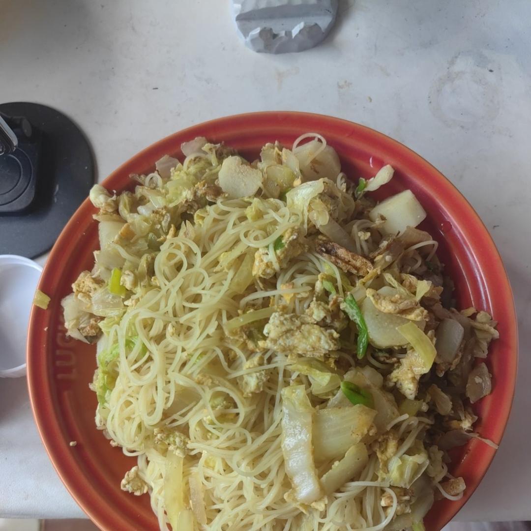炒竹升面/分分钟简单早餐