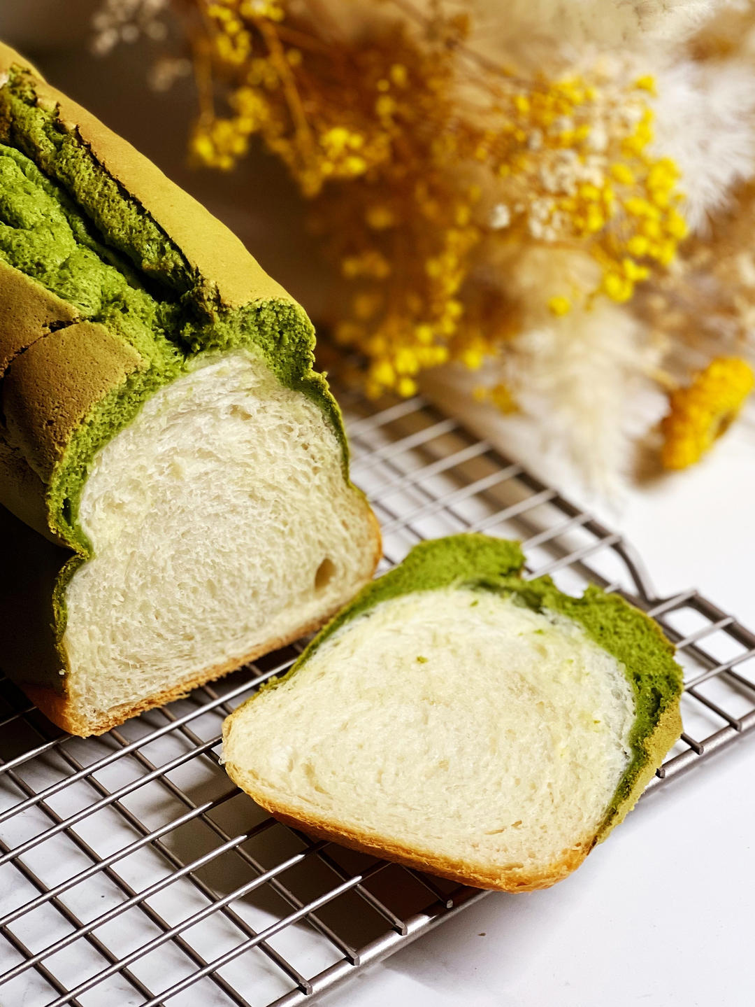 抹茶蛋糕吐司｜每口都是双重美味，太过瘾