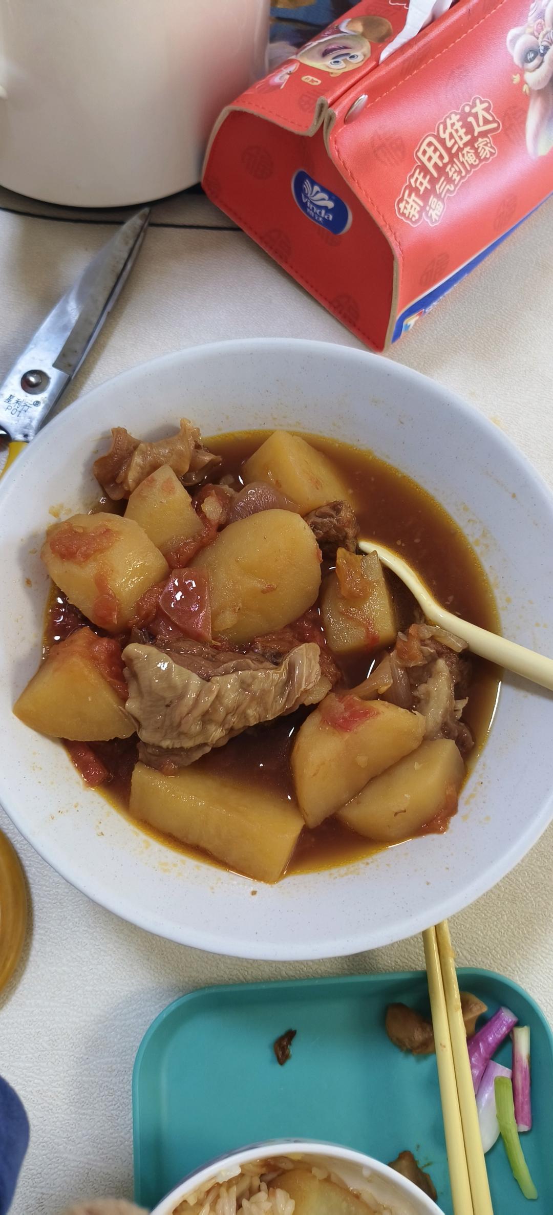 番茄土豆牛腩煲（电饭煲）