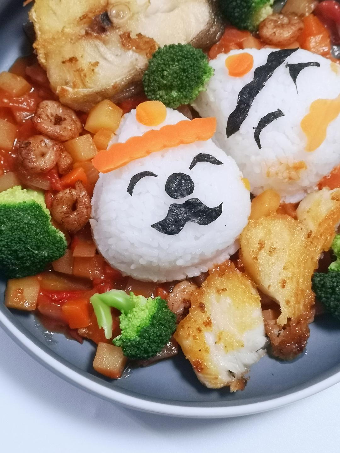 圣诞海鲜烩饭团