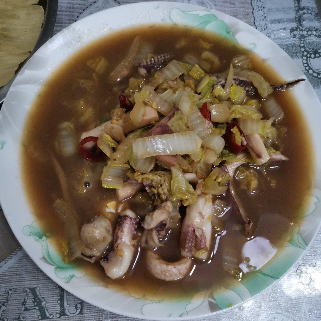 鱿鱼白菜