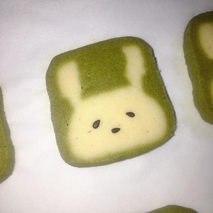 抹茶兔兔曲奇（比熊猫简单！超详细实物图+超良心手绘图）