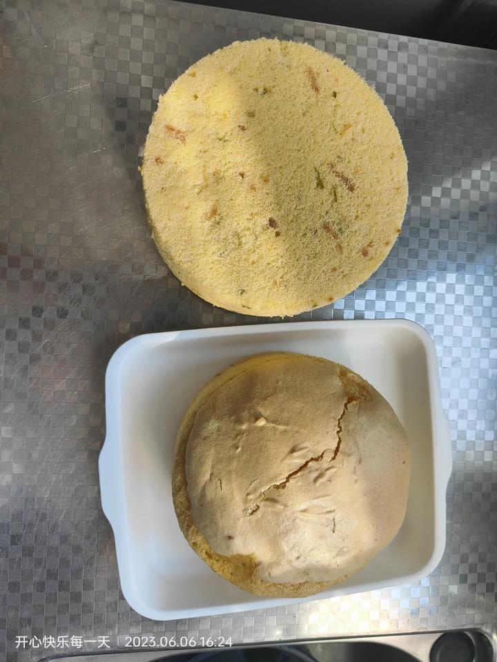 香葱肉松咸口戚风蛋糕