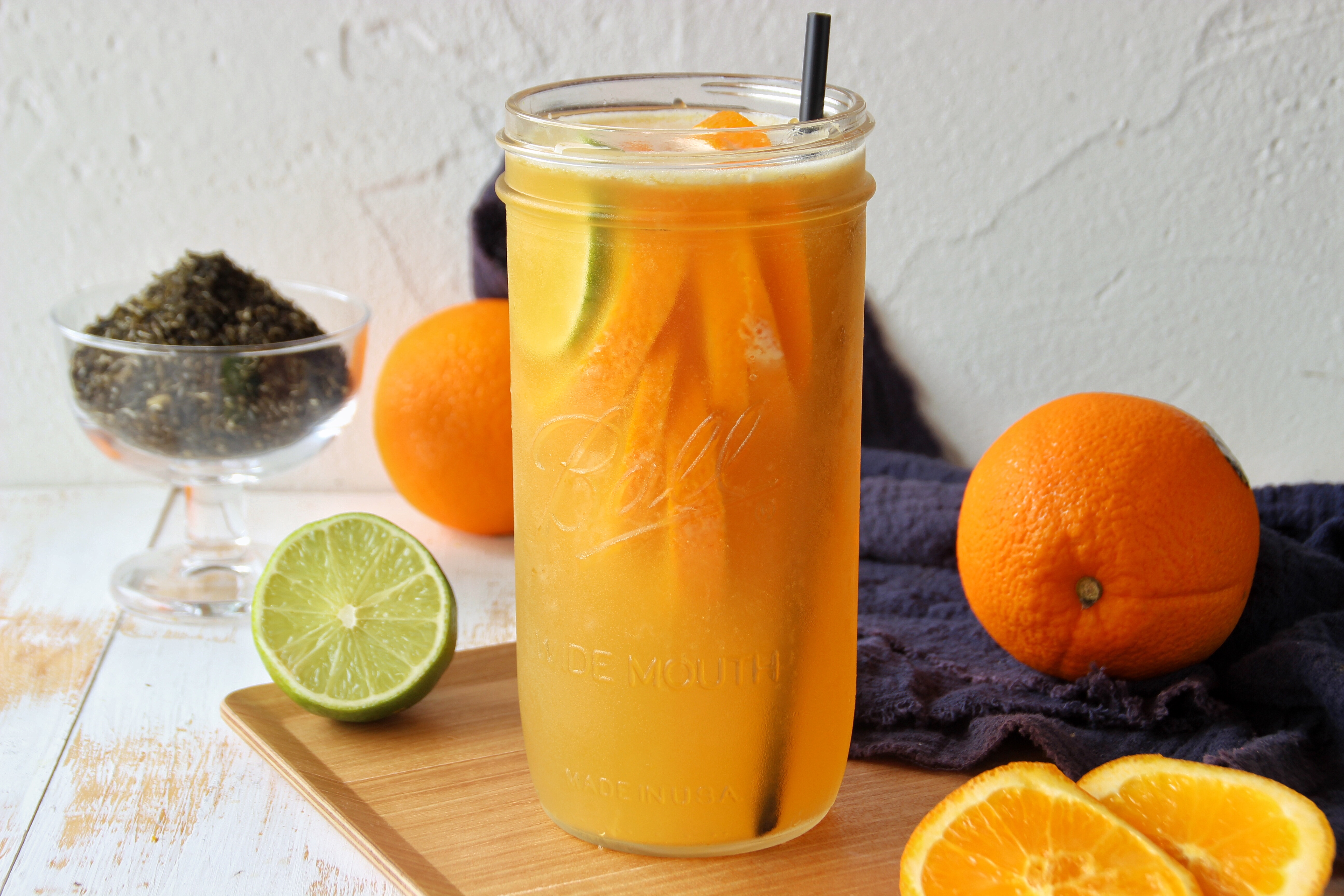 橙子茉莉冰茶（模仿霸气橙子）的做法