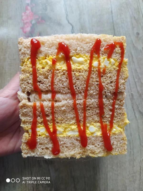 ［记录］鸡蛋三明治 蛋黄酱三明治🥪早餐必备 超美味