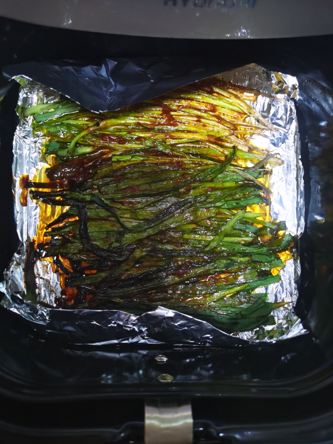 空气炸锅版烤韭菜的做法