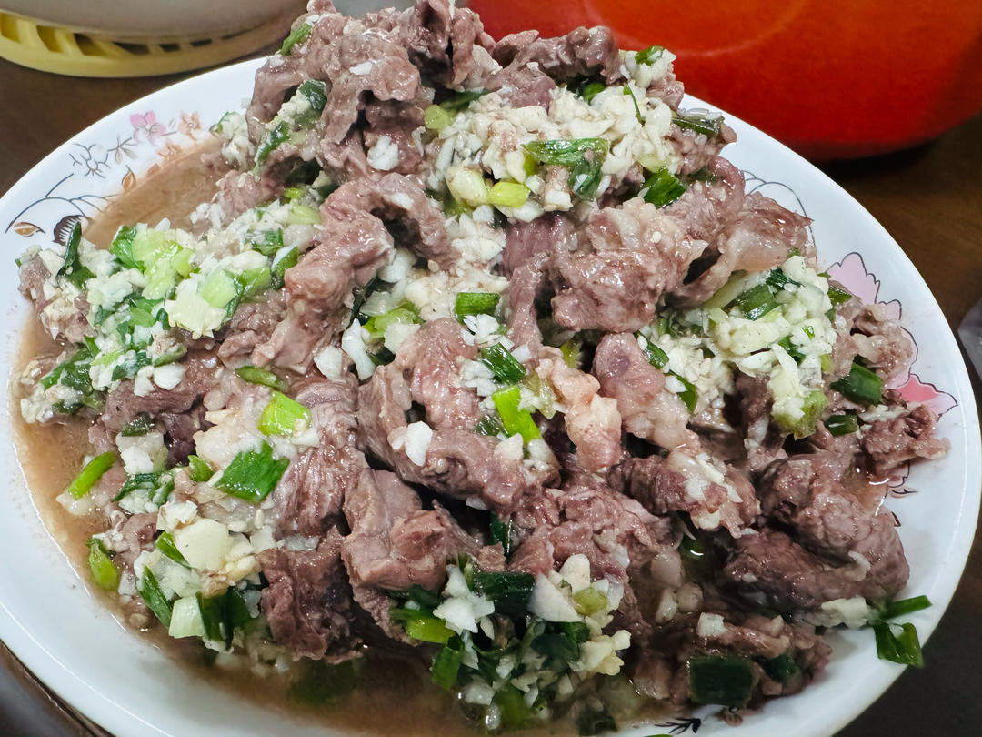 盐葱烧牛肉