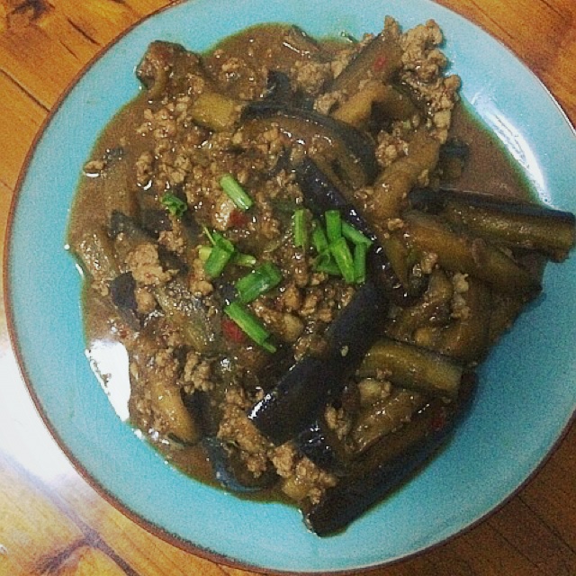 红烧肉末茄子