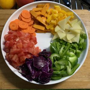 彩虹🌈薄底披萨·奶素的做法 步骤3