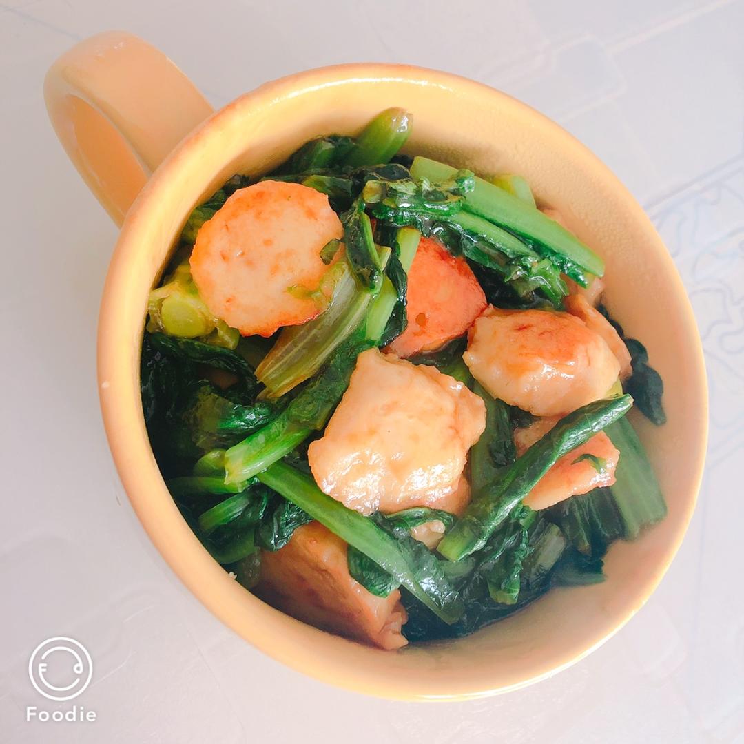 鱼丸油麦菜