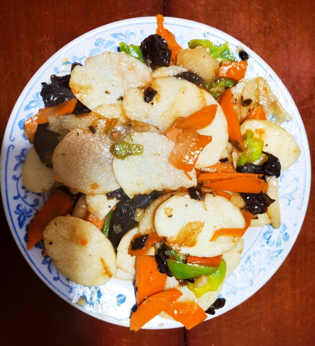 养生食谱之木耳炒山药