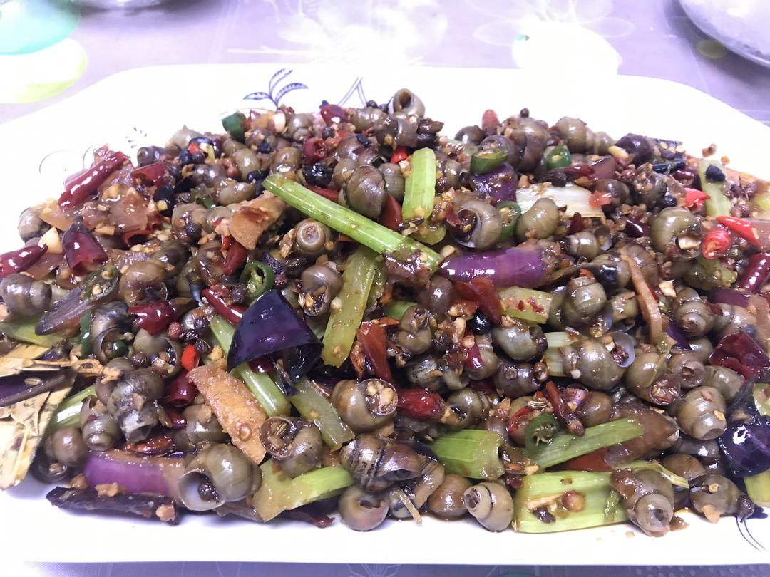 五香辣子田螺的做法