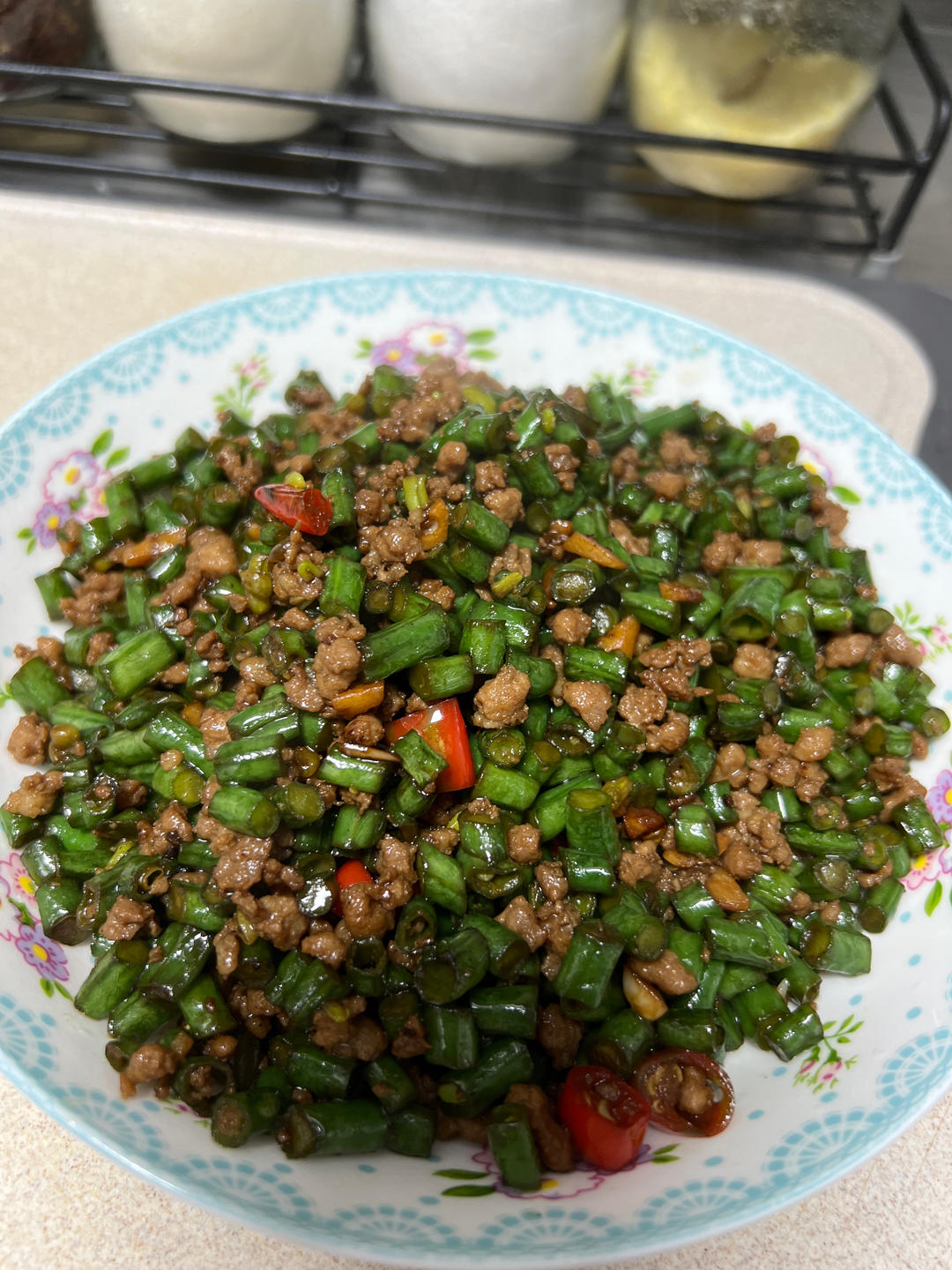 超下饭豇豆炒肉末