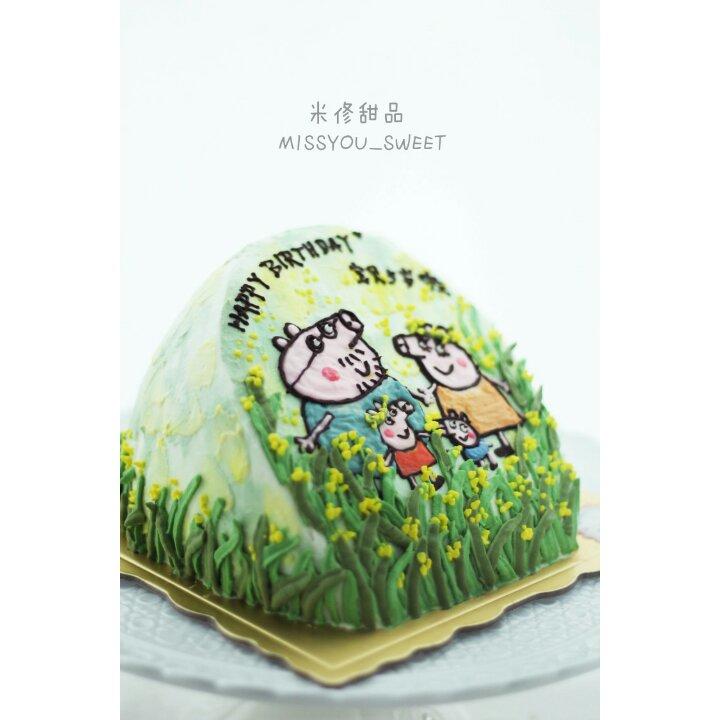 小猪佩奇场景蛋糕
