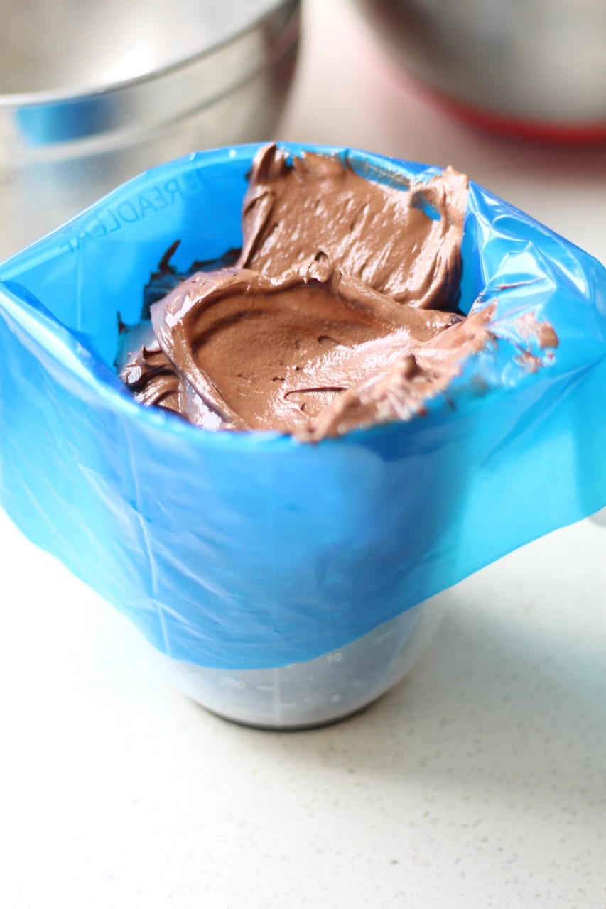 黑糖巧克力麦芬（黄油打发版）的做法 步骤9