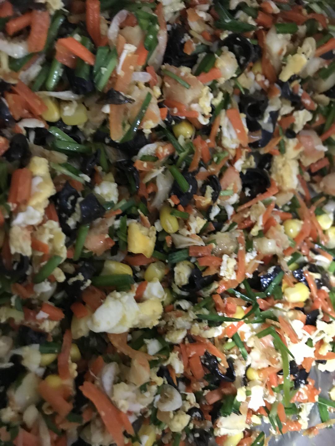 胡萝卜玉米素三鲜饺子