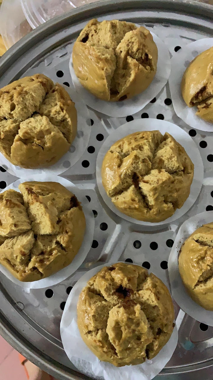 妥妥的红糖开花馒头