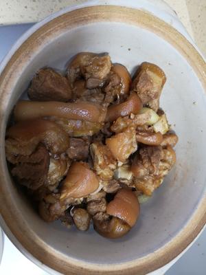 香的砂锅猪脚+甜的猪脚木瓜花生汤（一菜两吃）的做法 步骤7