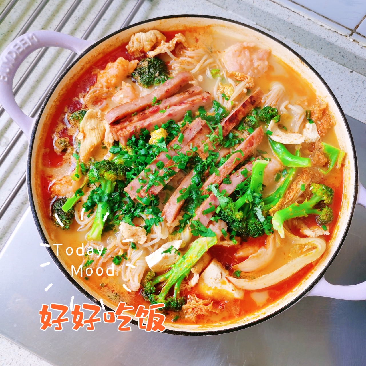 番茄虾滑豆腐煲【5-6月北鼎珐琅锅食谱】