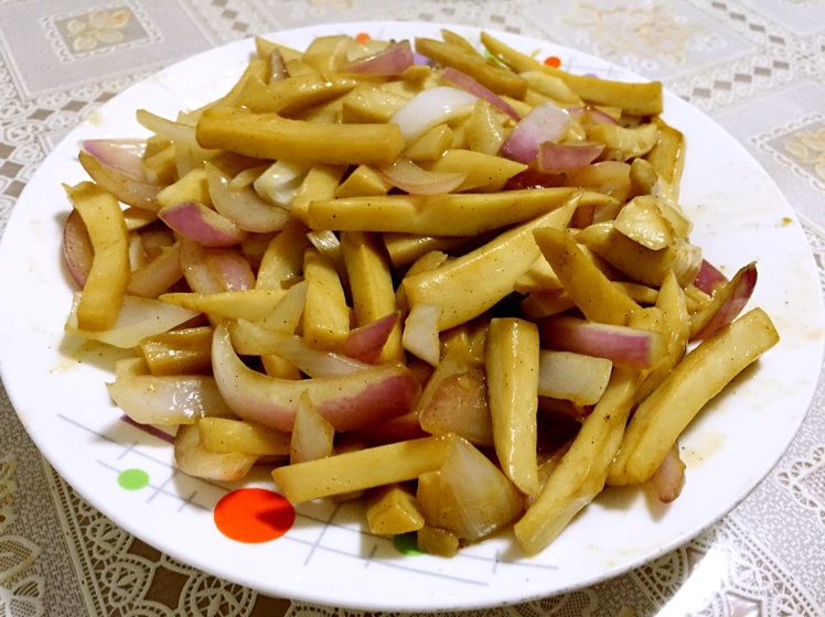 洋葱遇到杏鲍菇