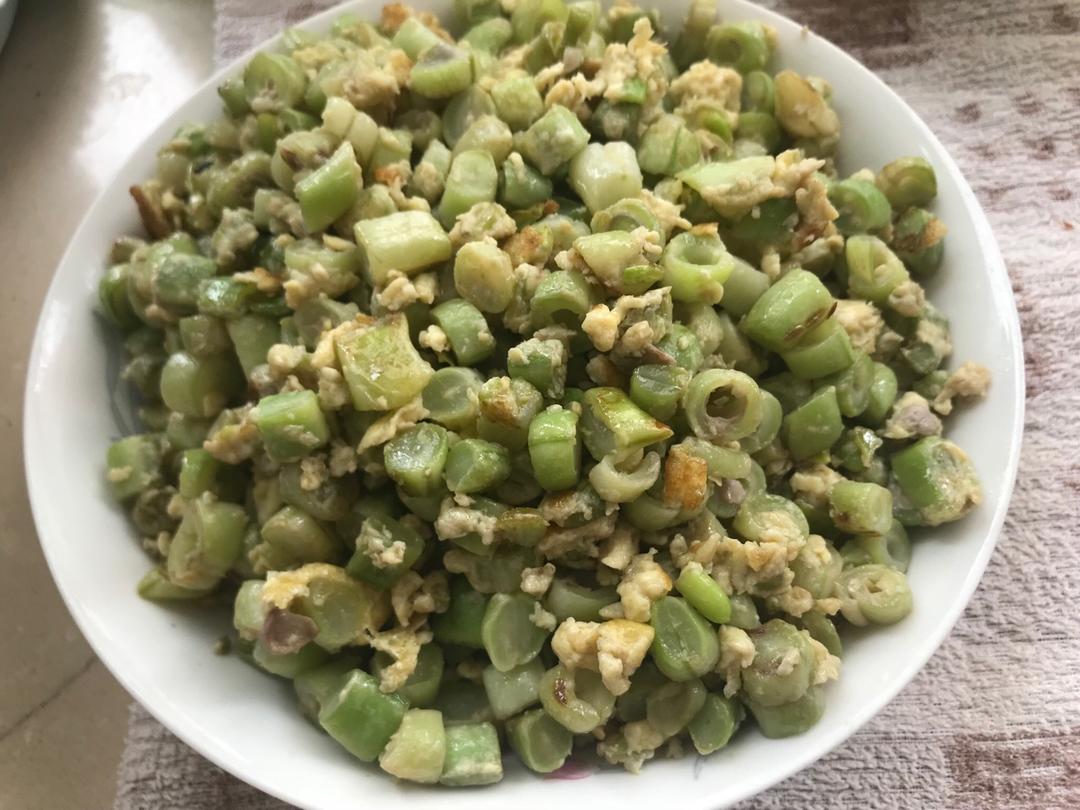 豆角炒鸡蛋