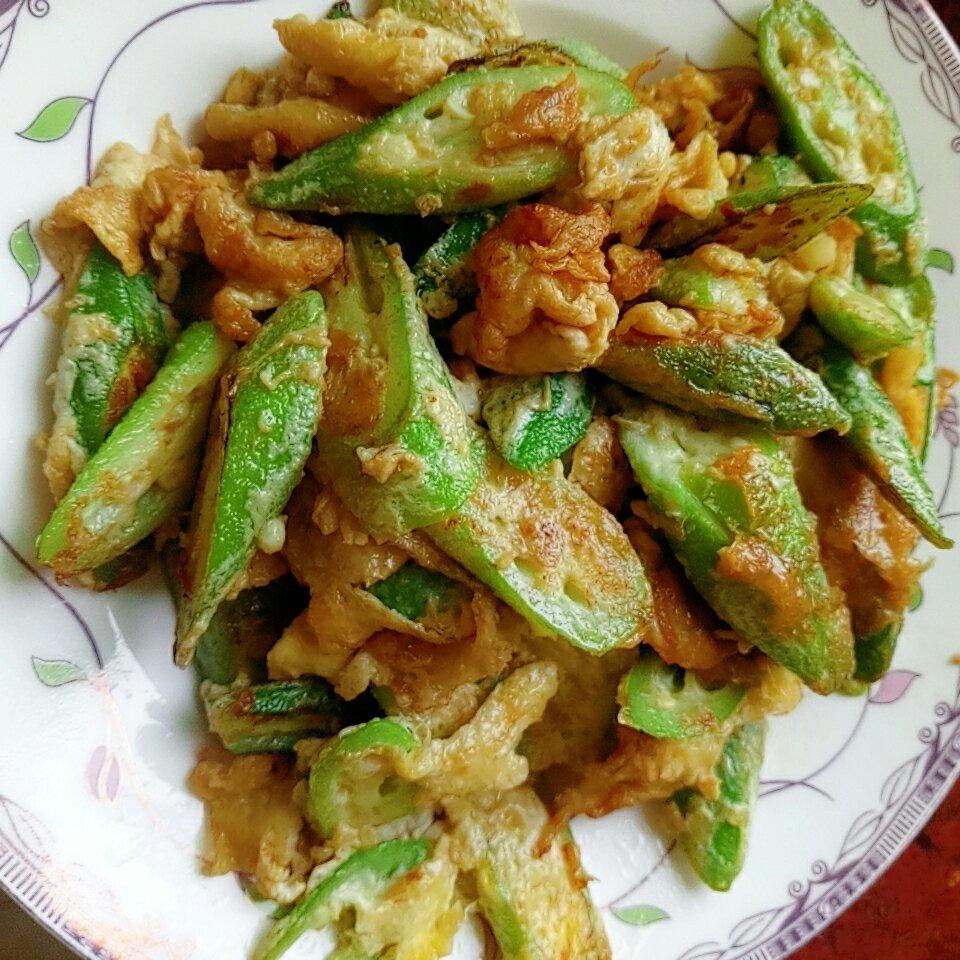 秋葵炒鸡蛋